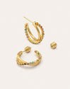Pendientes Orbit Cross Baño Oro