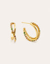 Pendientes Orbit Cross Baño Oro