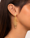 Pacific Stainless Steel Gold Earrings 