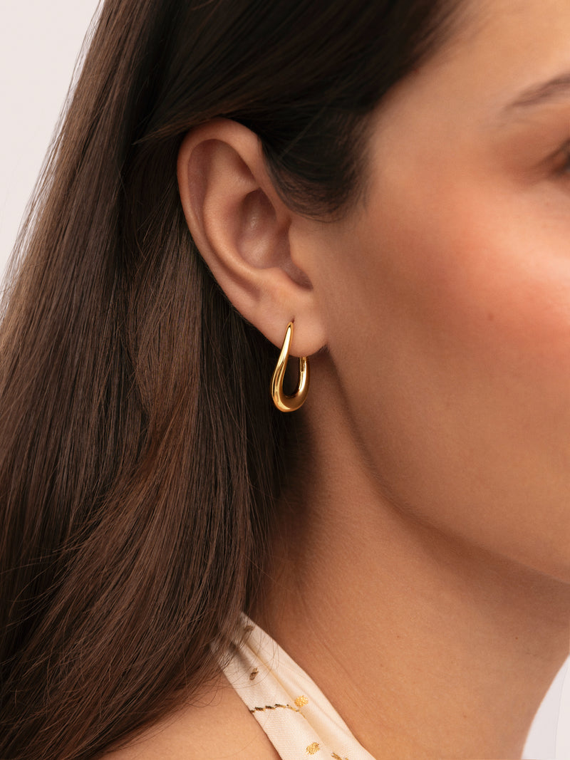 Pendientes Aro Paloma Baño Oro