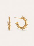 Pebbles Sun Earrings Steel 18kt Gold Plated