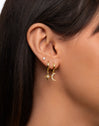 Polar Moon Spark Gold Earrings