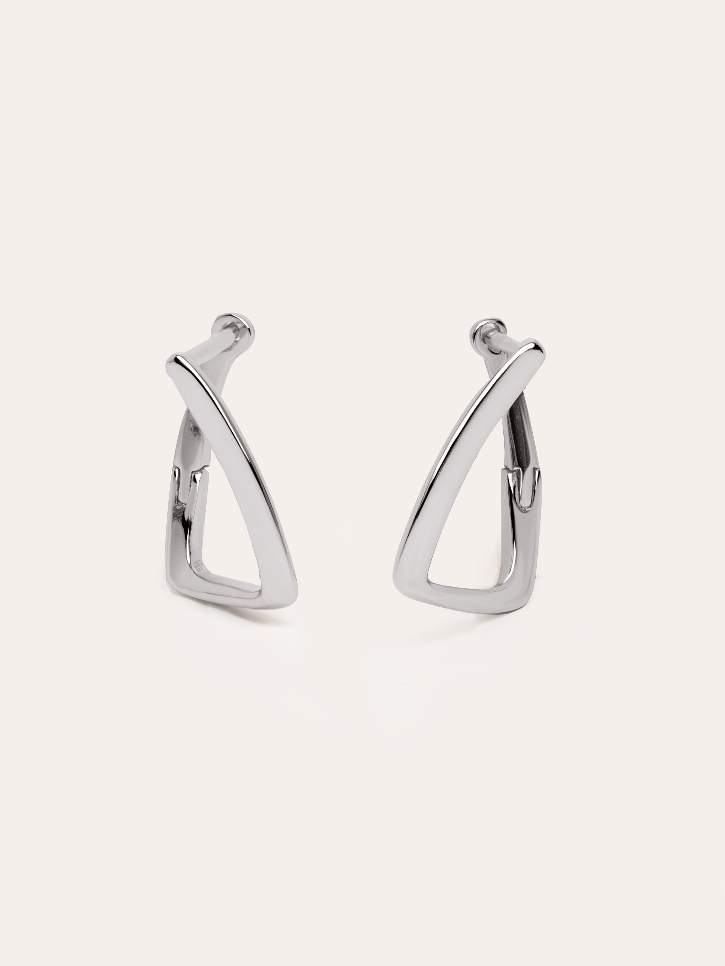 Pendientes Prisma Plata