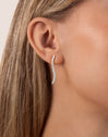 Riviere Line Silver Earrings