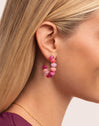 Pendientes Rosé Stones Acero Baño Oro