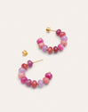 Pendientes Rosé Stones Acero Baño Oro