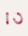 Pendientes Rosé Stones Acero Baño Oro