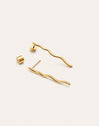 Snake Stainless Steel Gold Earrings