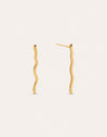 Snake Stainless Steel Gold Earrings