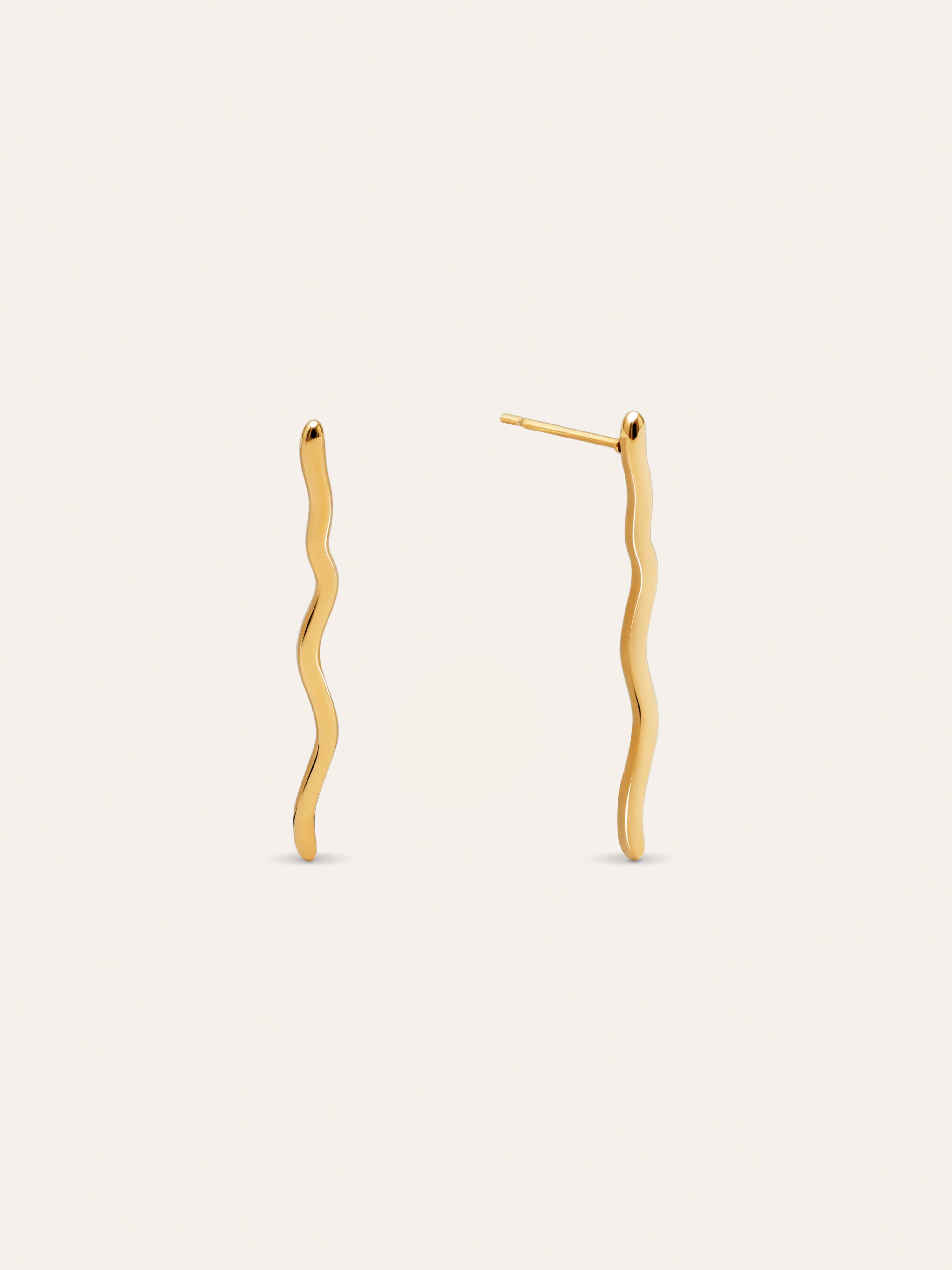 Snake Stainless Steel Gold Earrings