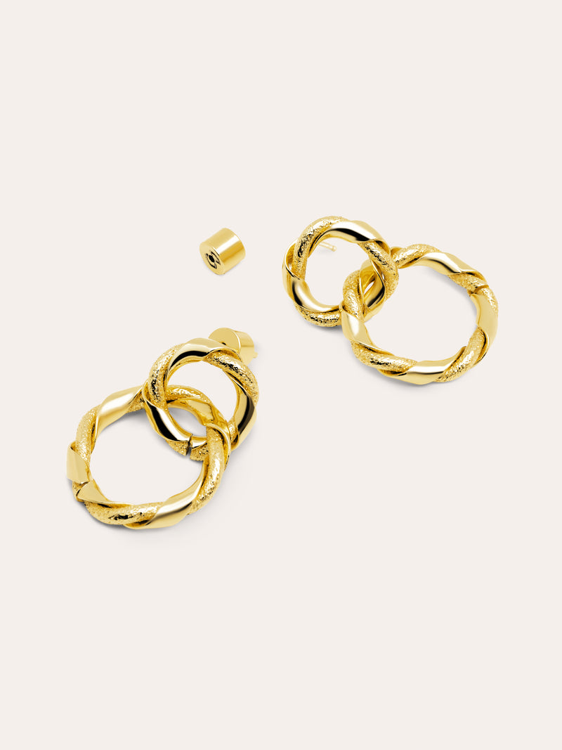 Pendientes Sister Twine Acero Baño Oro