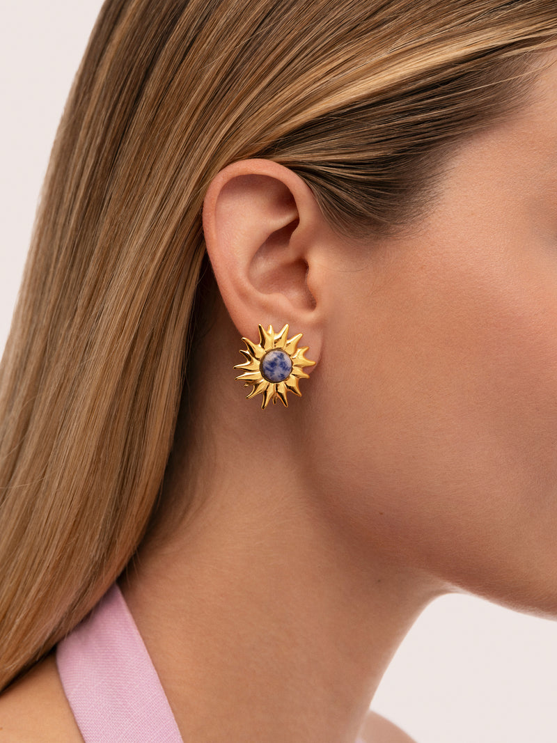 Sole Catalina Earrings Steel Gold Plated