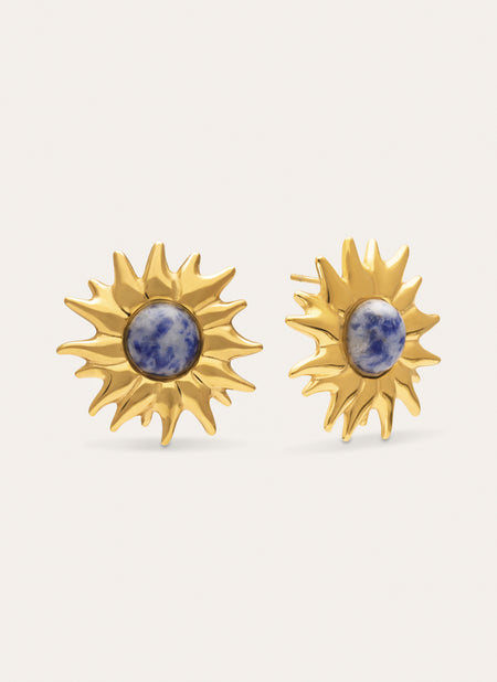 Sole Catalina Earrings Steel Gold Plated