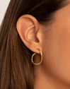 Spiraling Stainless Steel Gold earrings