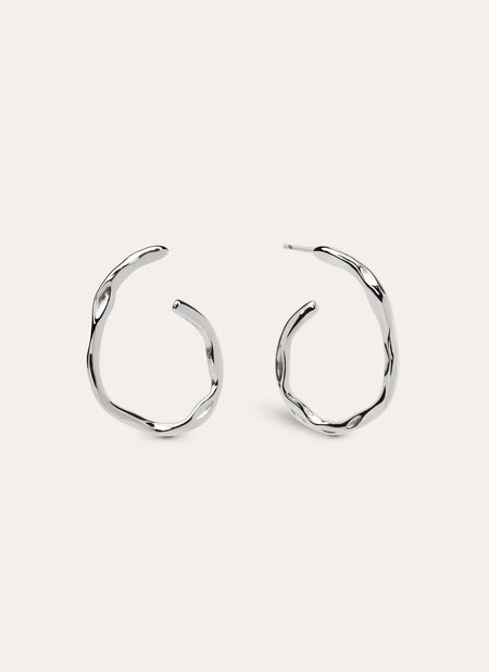 Spiraling Stainless Steel Earrings 