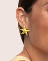 Pendientes Starfish Enamel Colors Baño Oro