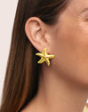 Pendientes Starfish Enamel Colors Baño Oro