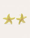 Pendientes Starfish Enamel Colors Baño Oro