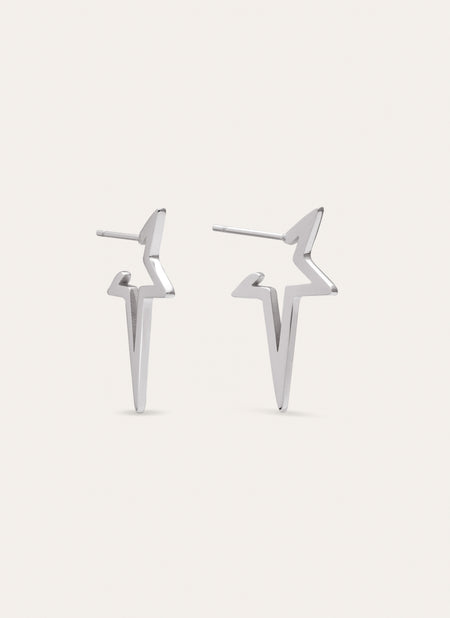 Star Punk Steel Earrings