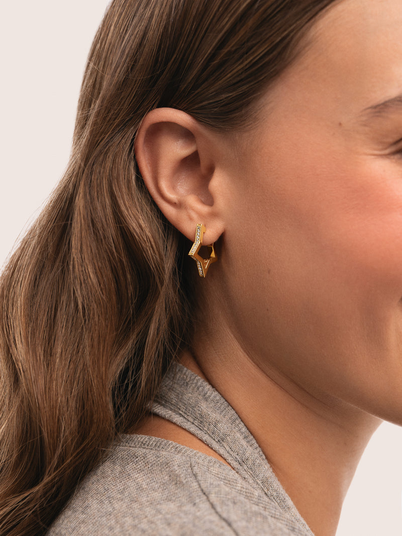 Superstar Sparks Earrings Gold-Plated