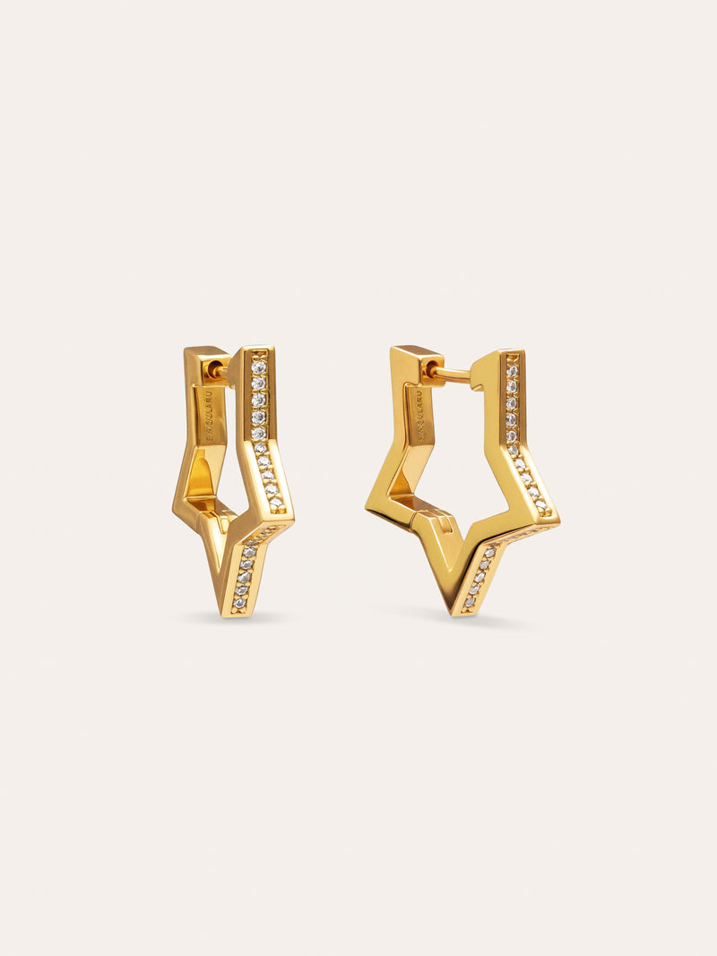 Pendientes Superstar Sparks Baño Oro