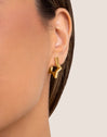 Superstar Stainless Steel Gold Earrings