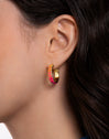 Sunset Scales Hoop Gold Earrings 