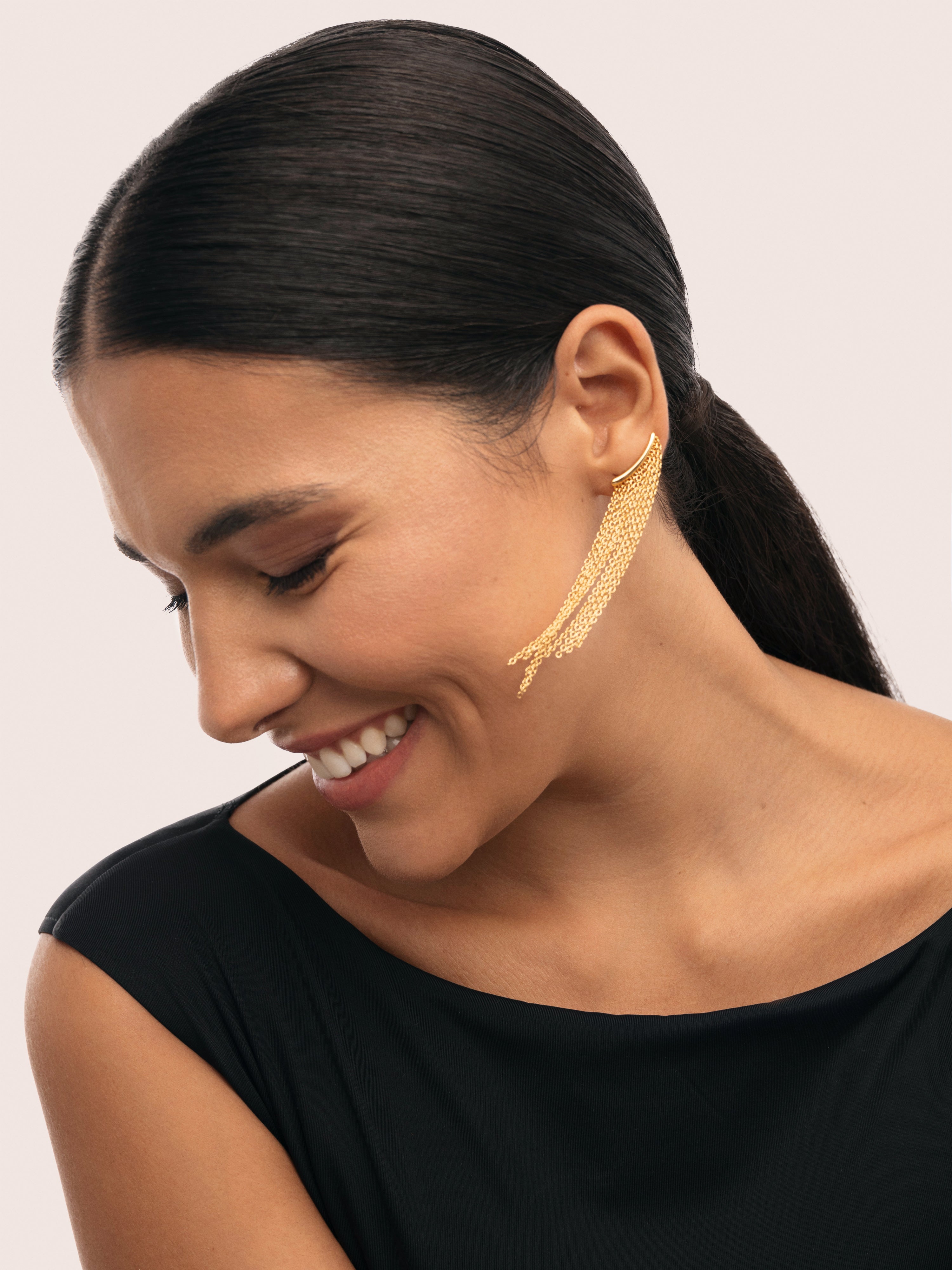 Tamara Cascade Gold Earrings 