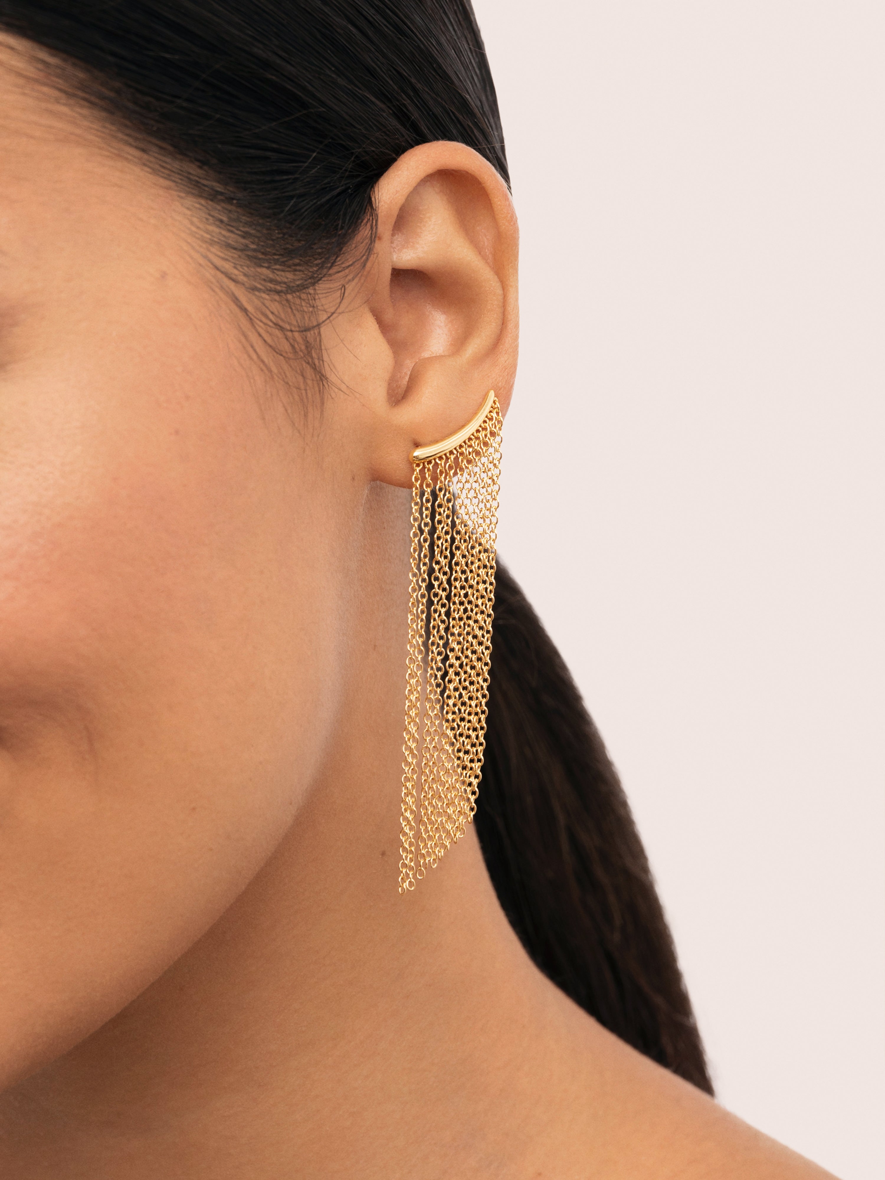 Tamara Cascade Gold Earrings 