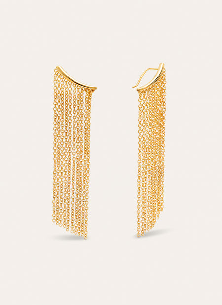 Tamara Cascade Gold Earrings 