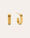 Pendientes Triple Urban Acero Baño Oro
