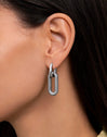 Twisted Link Sterling Steel Earrings