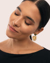 Green Catalina Stainless Steel Gold Earrings 