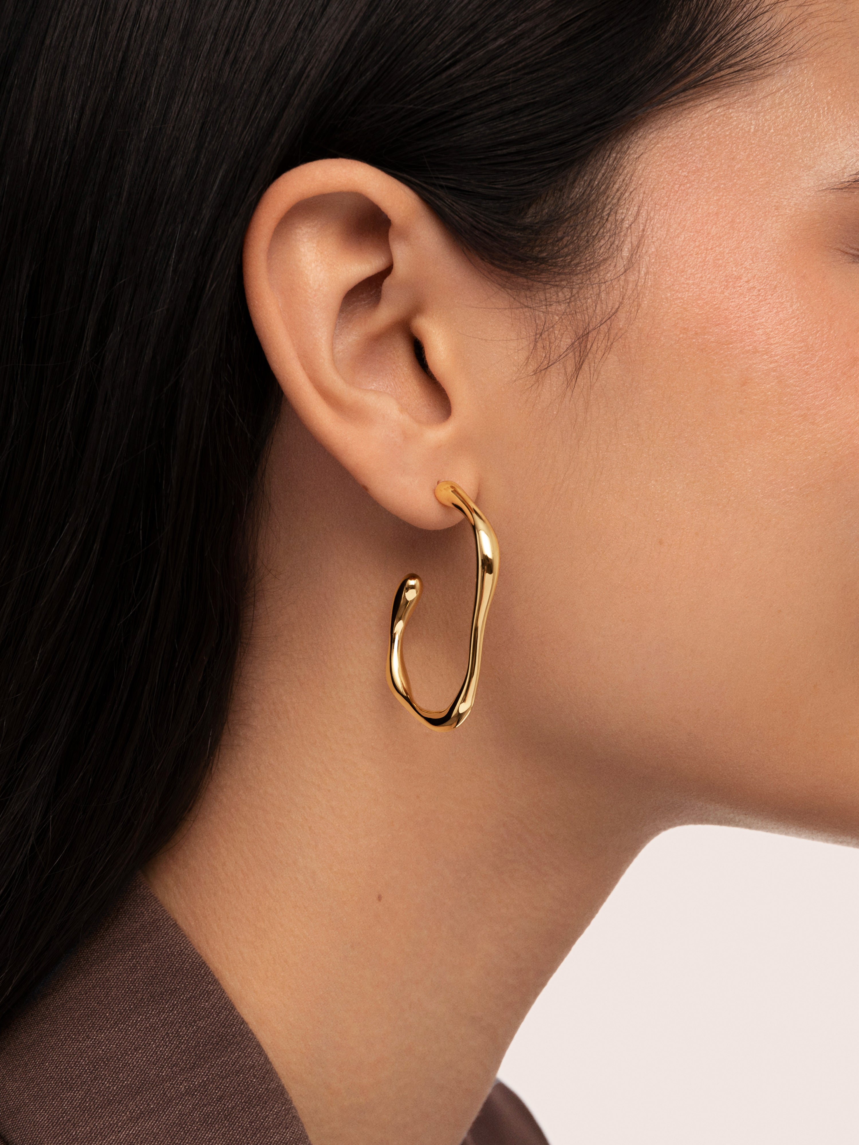 Vento Stainless Steel Gold Earrings 