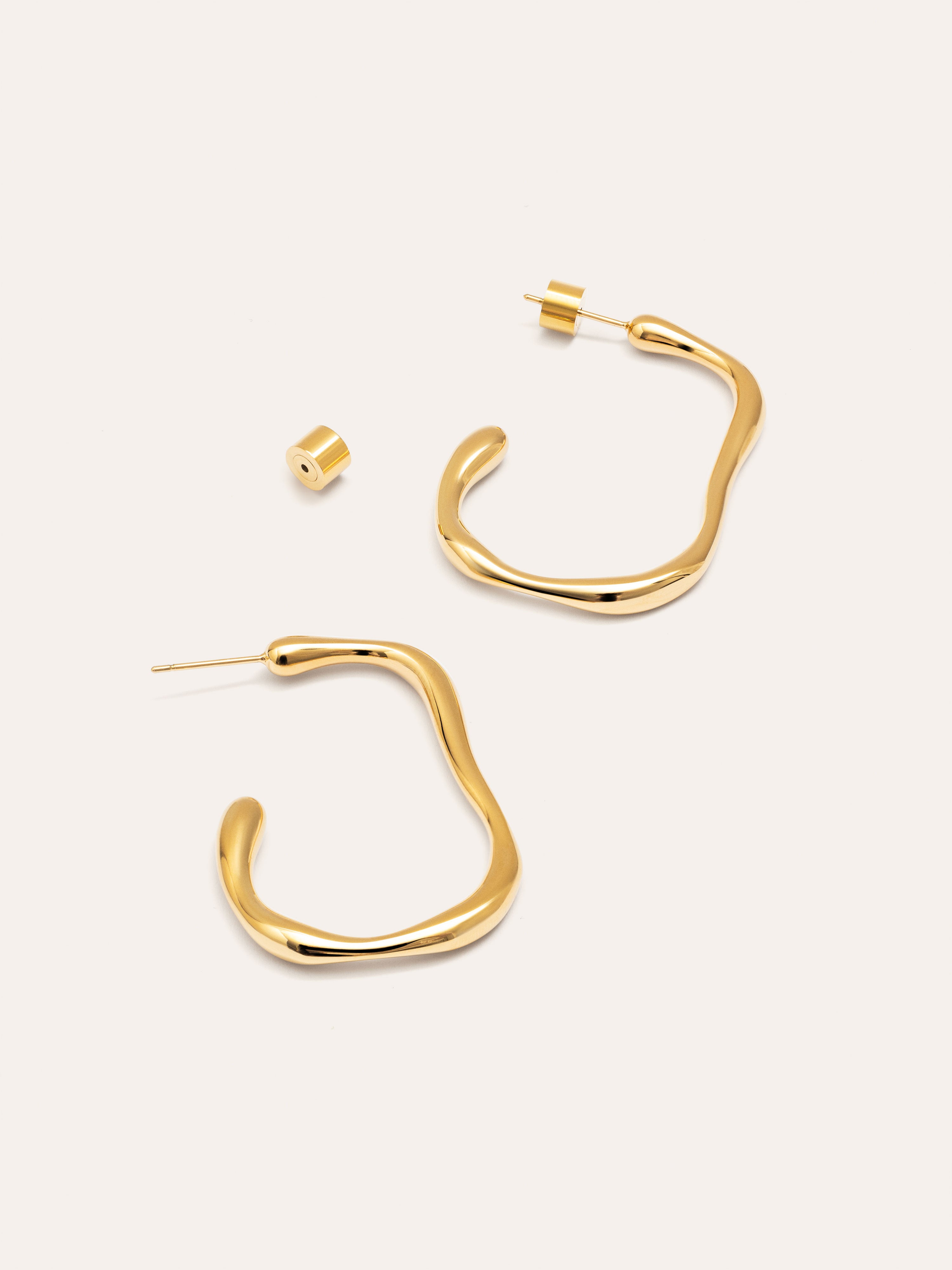 Vento Stainless Steel Gold Earrings 