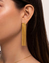 Waterfall Stainless Steel Gold Earrings 