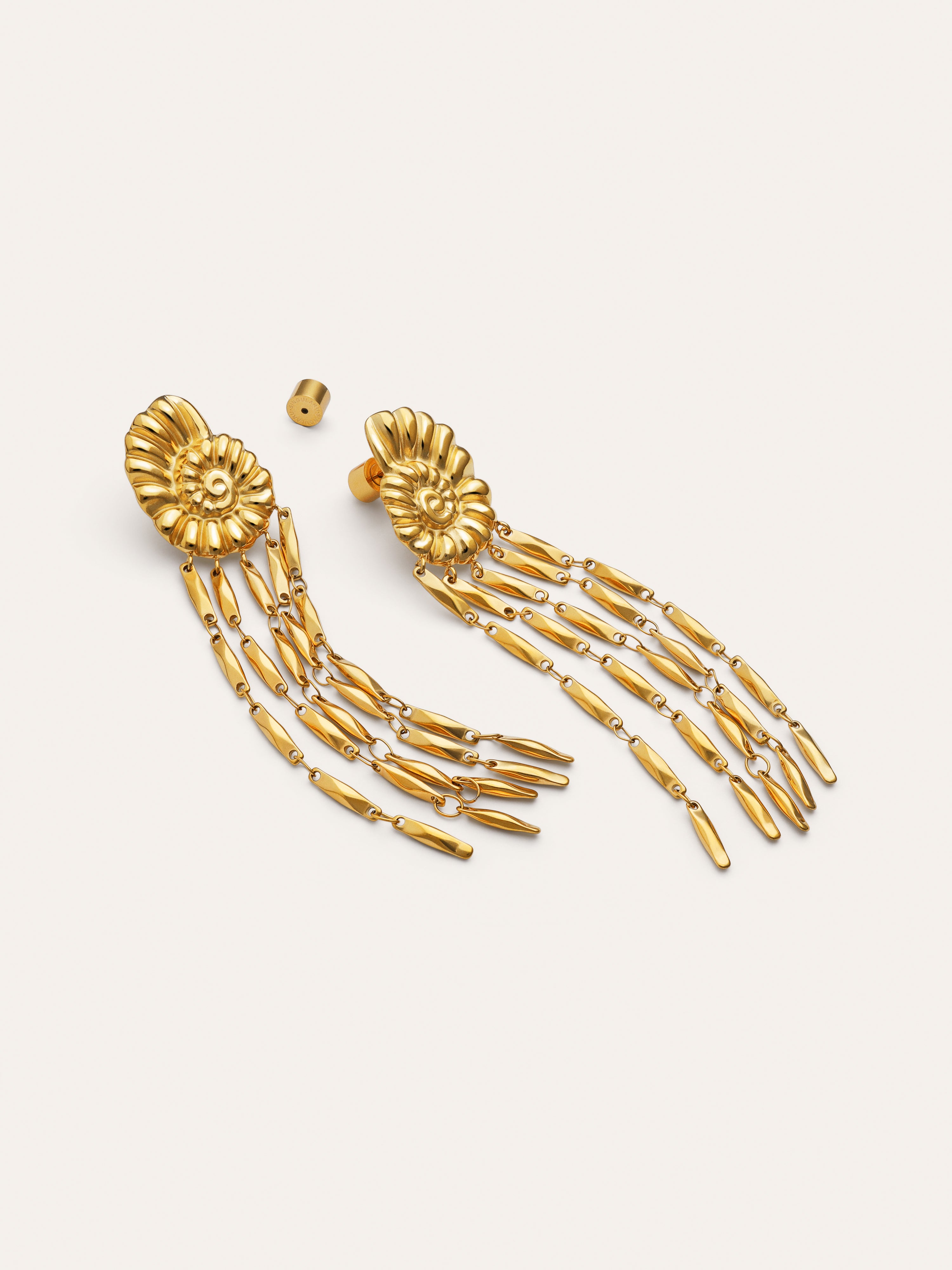 Zafira Shells Earrings Stainless Steel 18kt Gold Plated