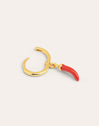 Chilly Pepper Enamel Gold Single Earring 