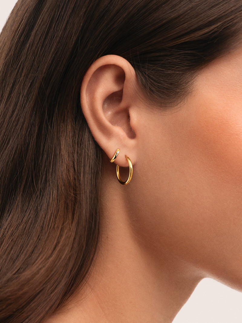 Single Hoop Earring Klein Spark S Gold-Plated