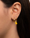 Avocado Gold Hoop Single Earring