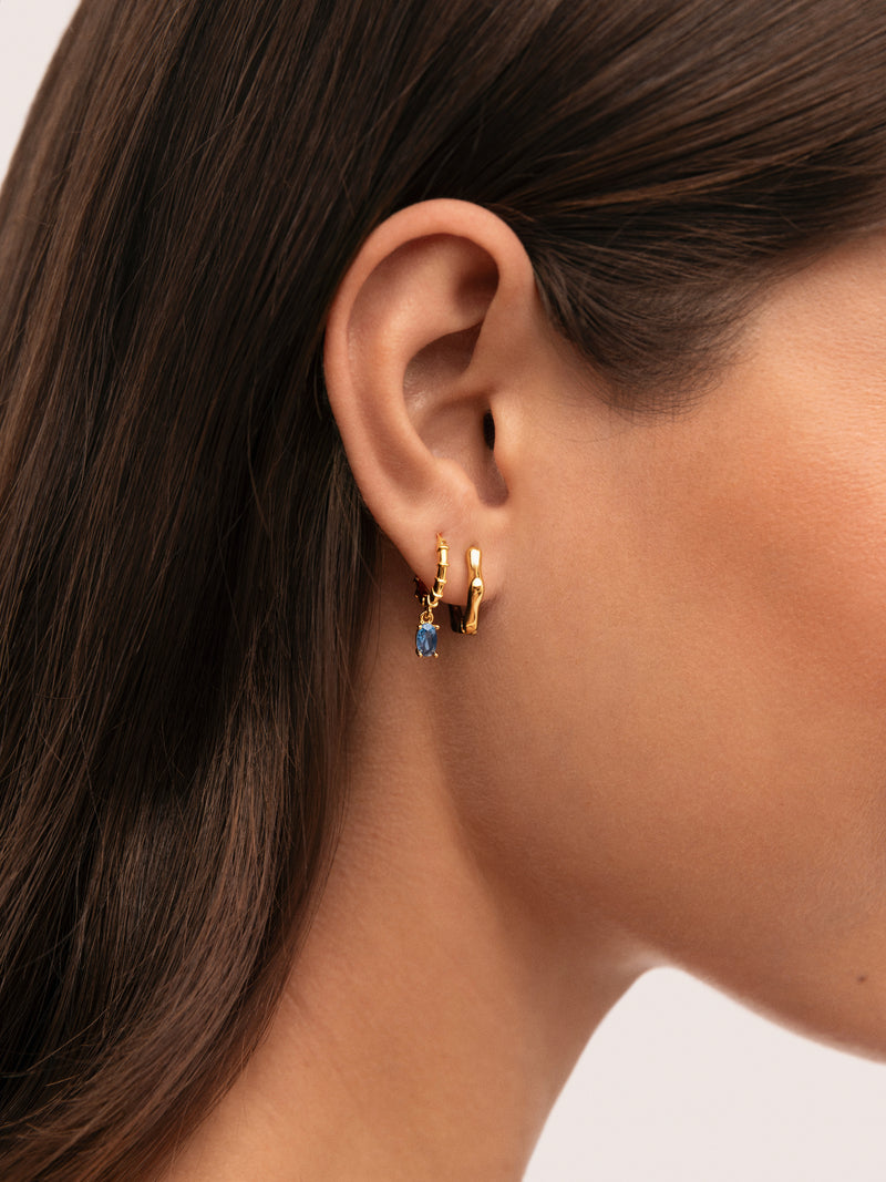 Single Hoop Earring Azulis Gold-Plated