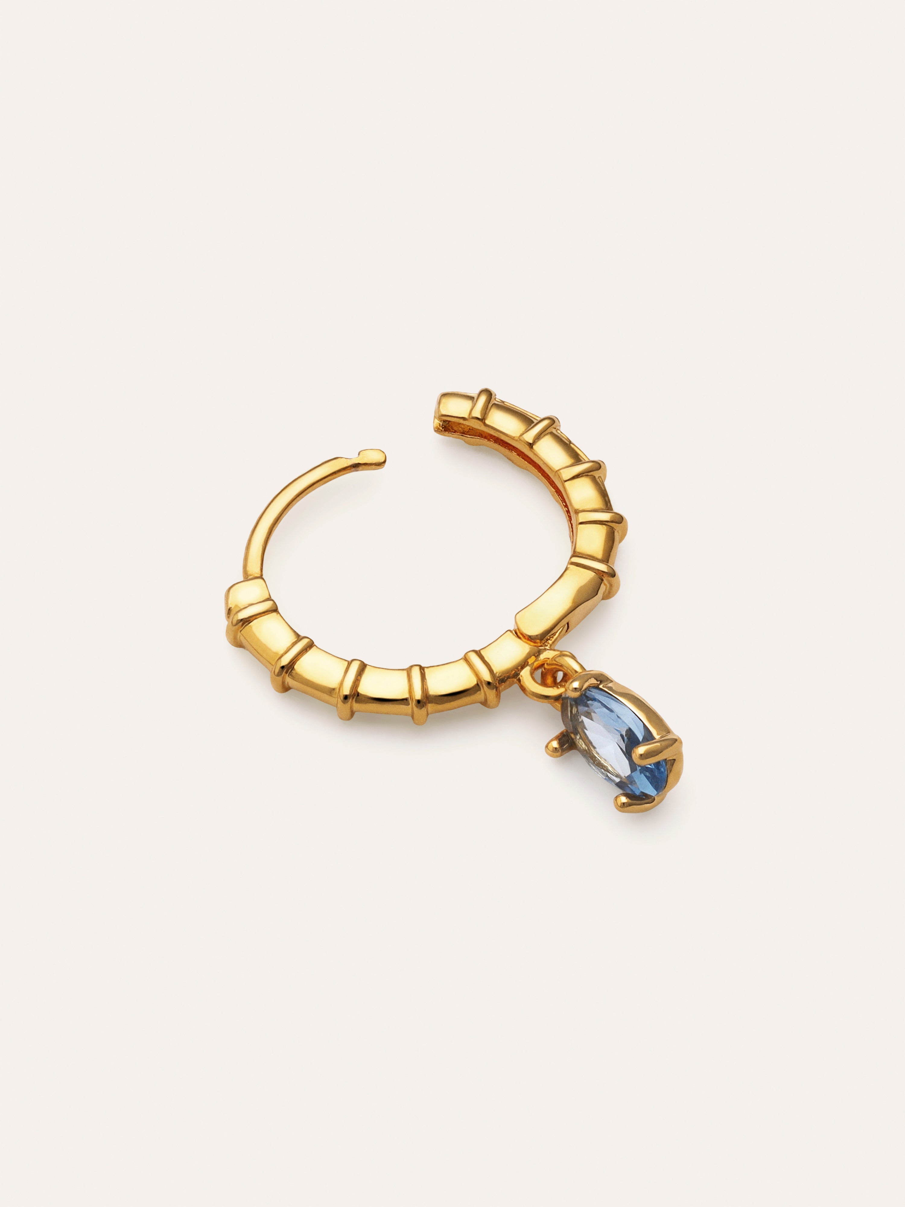 Single Hoop Earring Azulis Gold-Plated