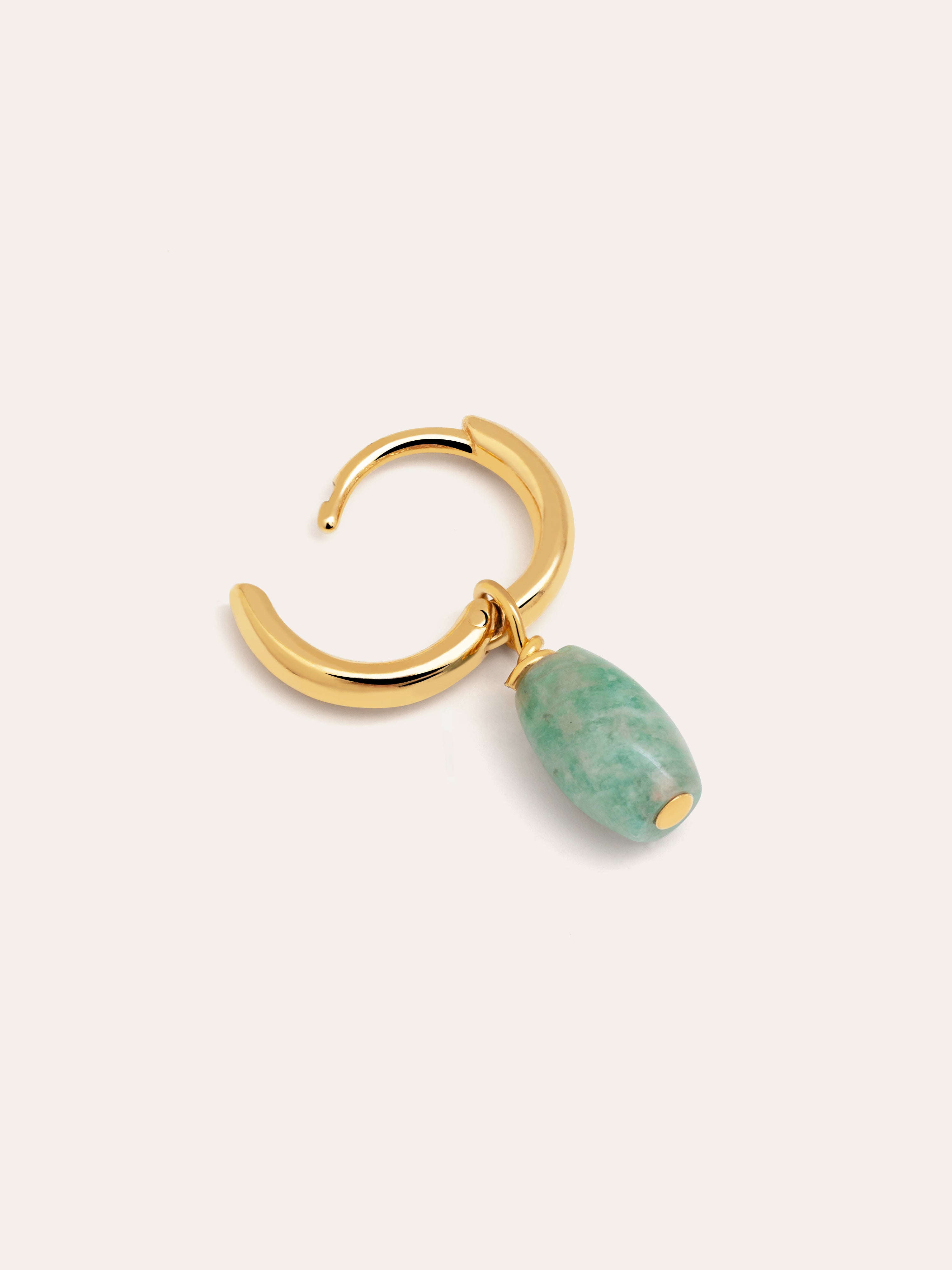 Blue Stone Gold Single Earring