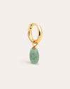 Blue Stone Gold Single Earring