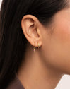 Rosa Cone Hoop Gold Single Earring 