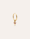 Rosa Cone Hoop Gold Single Earring 