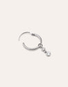 Double Spark Hoop Silver Single Earring