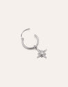 Polar Star Hoop Silver Single Earring 