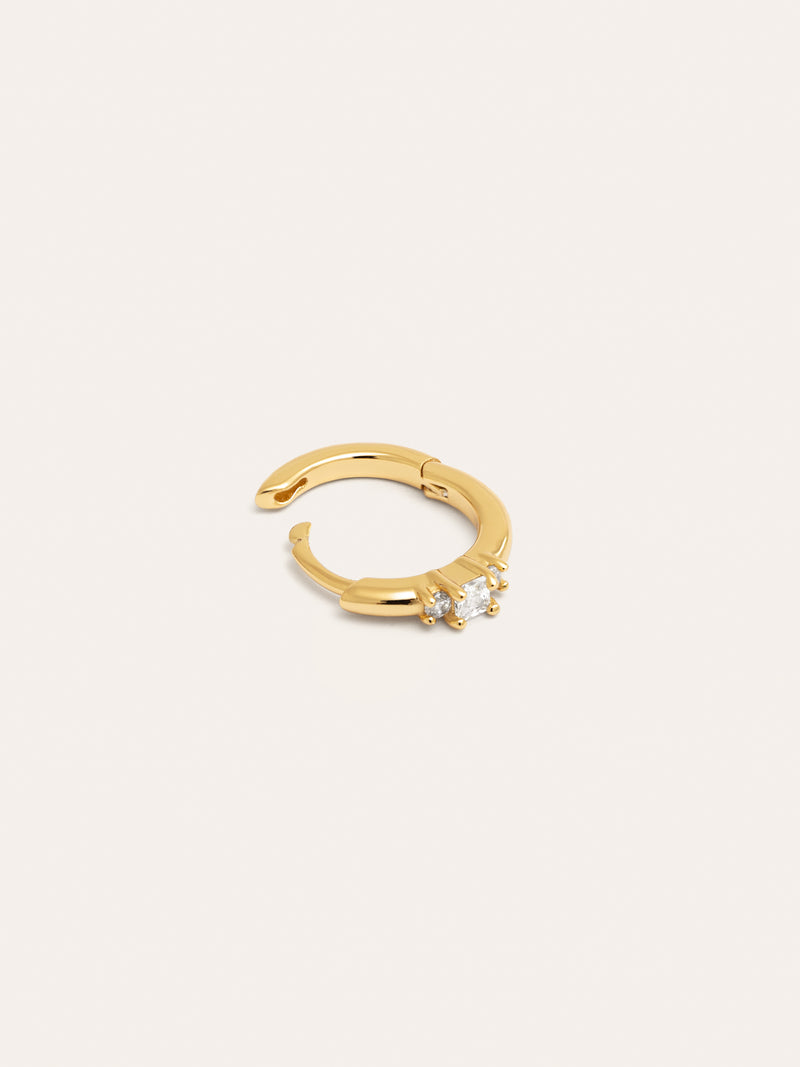 Halo Gold Hoop Single Earring