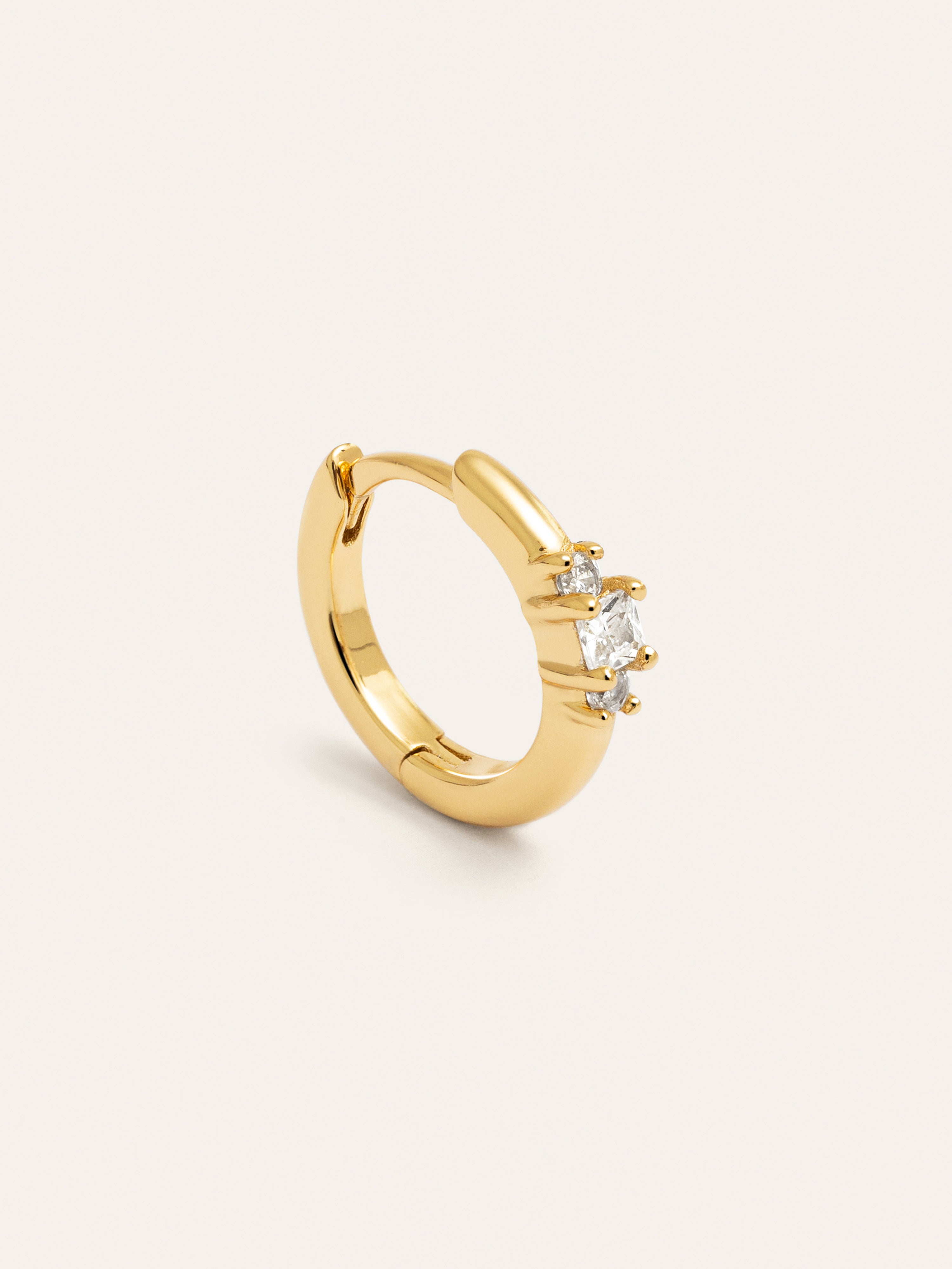 Halo Gold Hoop Single Earring